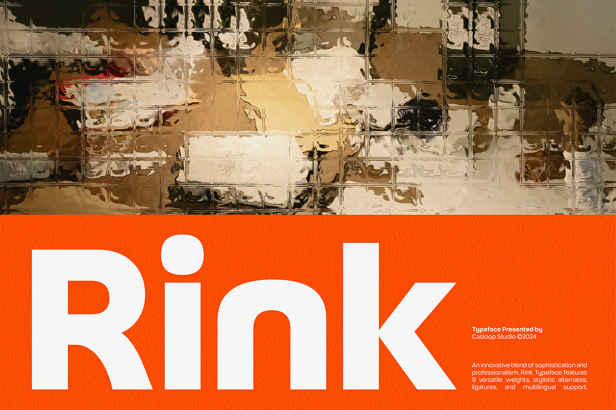 Rink - Geometric Sans 9 Fonts, a Sans Serif Font by Casloop Studio (Photo 1 of 9)