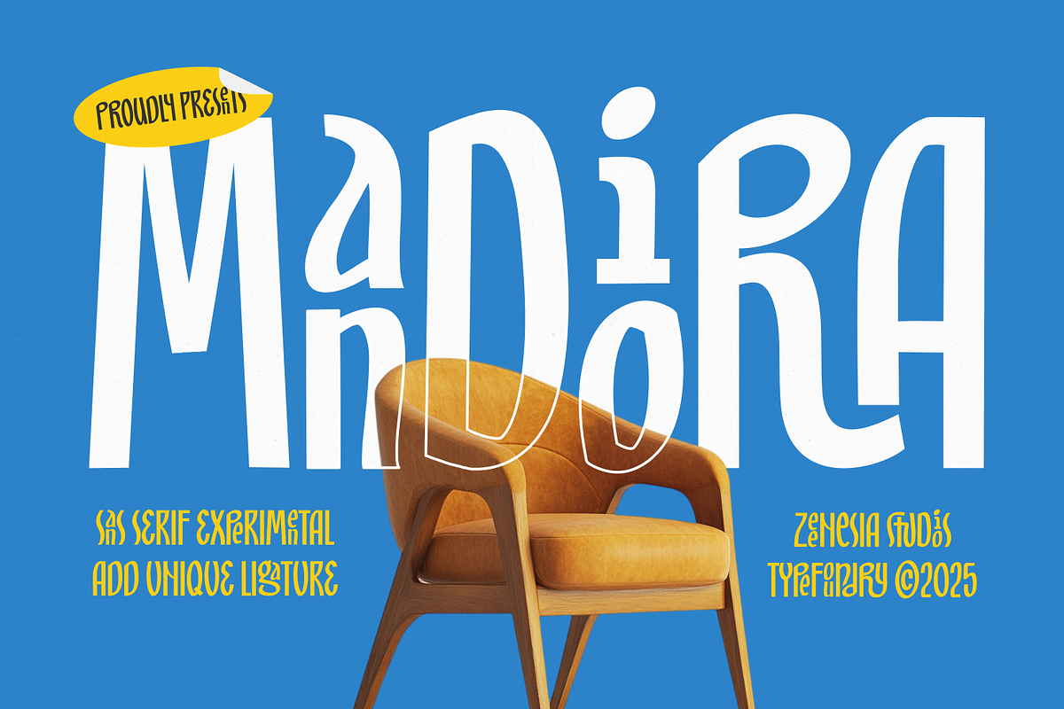 Mandiora, a Sans Serif Font by zeenesia (Photo 1 of 17)