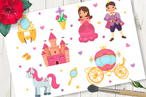 Princess Cartoon Vector Set