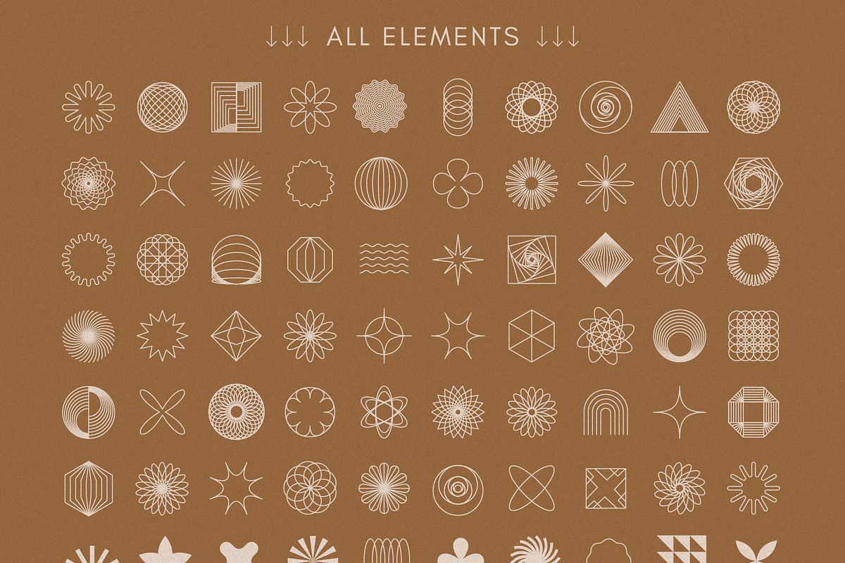 Abstract vector frames and elements, an Object Graphic by Valedi Art (Photo 16 of 16)