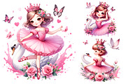 Watercolor Pink Ballerina Clipart, a Person Illustration by Creative Arslan (Thumbnail 4 of 10)