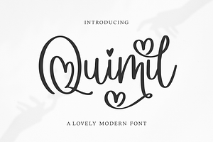 Quimil A Lovely Modern Font.