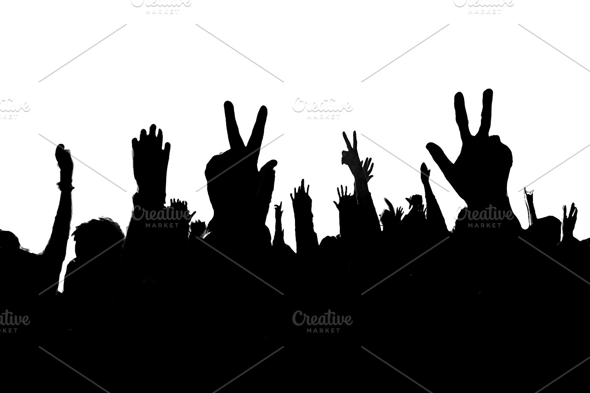 Crowd at music event back view isolated graphics, a Person Illustration by DanFLCreativo