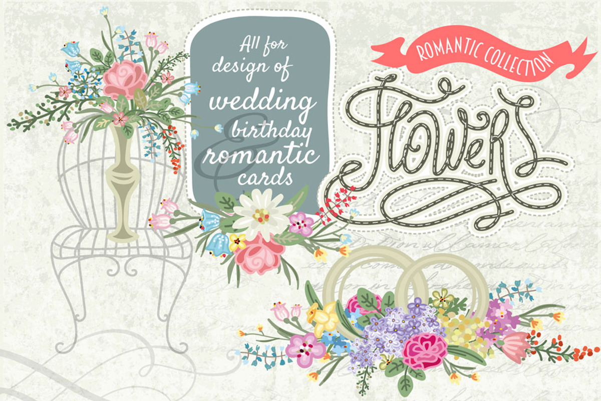 Set of vector bouquets, a Decorative Illustration by ARSCOR (Photo 1 of 4)
