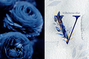 Deep Blue Alphabet Watercolor Set, a Work Illustration by Julia M. Watercolor (Thumbnail 13 of 17)