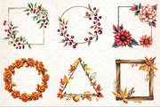 Floral Autumn Frames Clipart, an Illustration by Rose Art (Thumbnail 4 of 4)