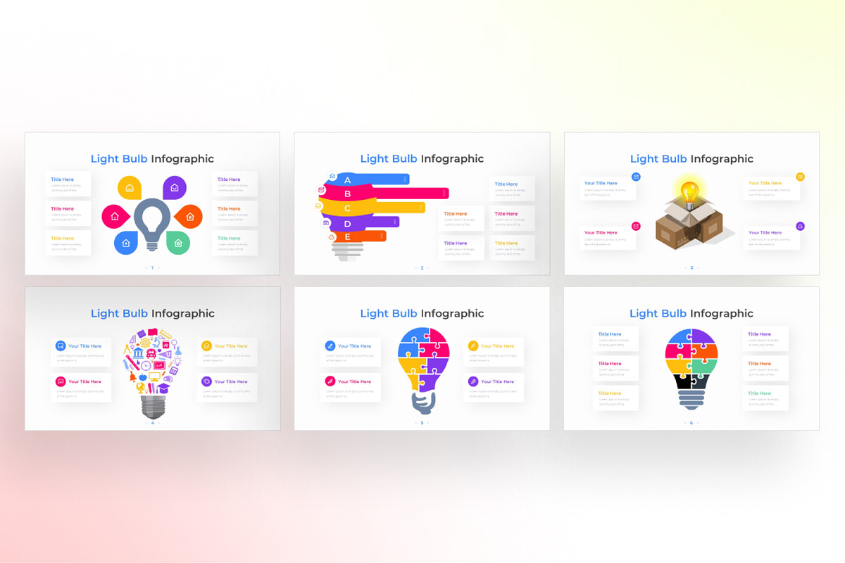 Light Bulb PowerPoint - Infographic Template | Creative Market