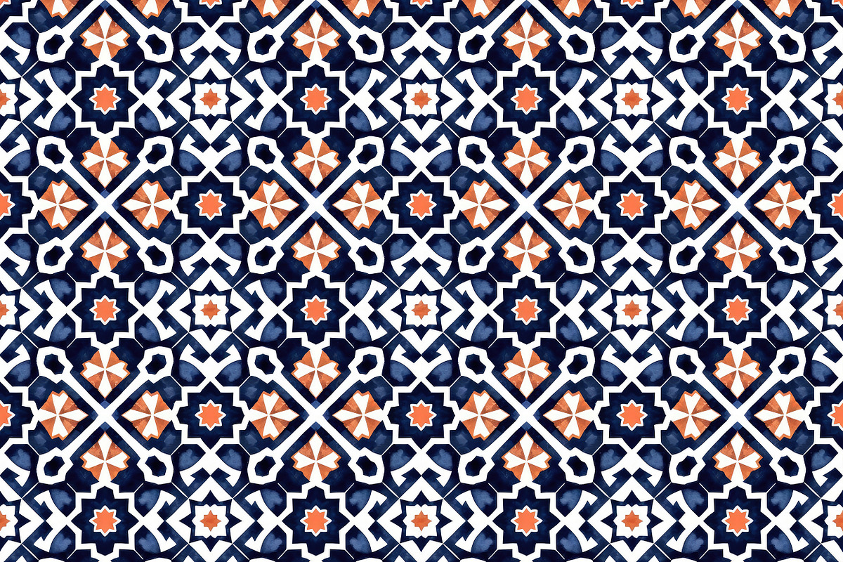 Islamic Moroccan & Azulejos pattern, a Pattern Graphic by SketchArtStudio (Photo 2 of 7)