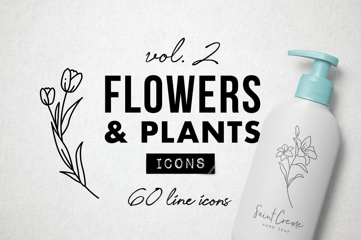 60 Flower and Floral Icons - Vol 2, an Outline Icon by Hatch Design Workshop (Photo 10 of 10)