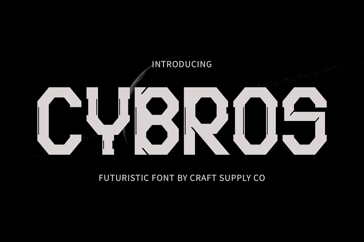 Cybros – Futuristic Typeface, a Sans Serif Font by Craft Supply Co. (Photo 1 of 8)
