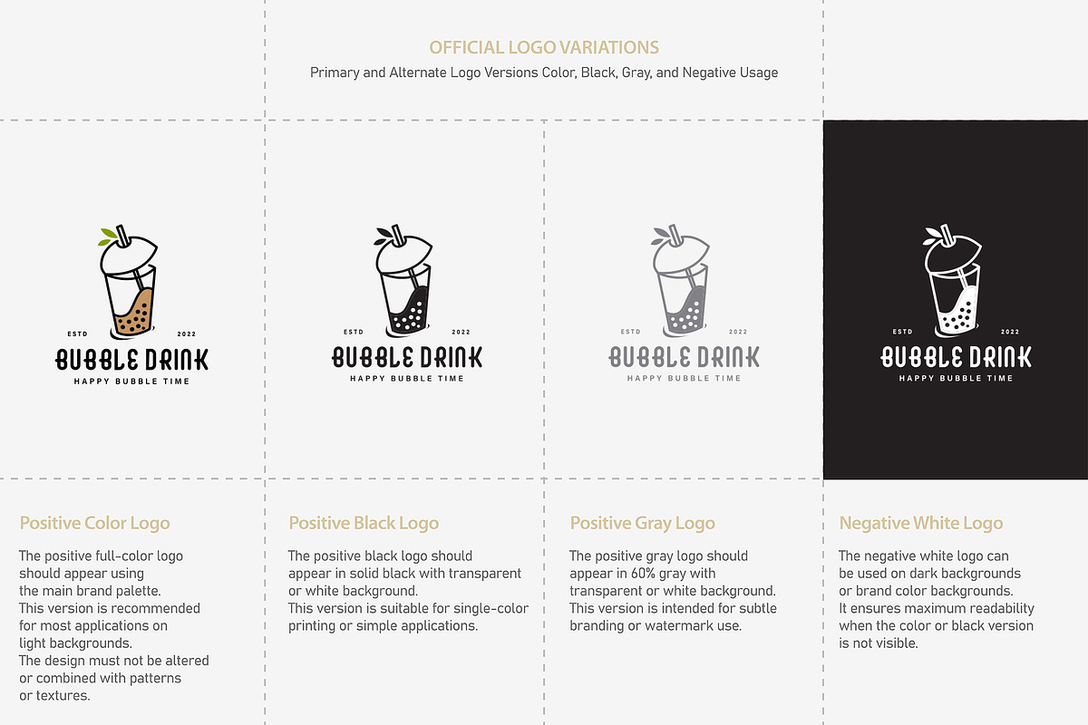 Bubble drink vintage logo design, a Branding & Logo Template by vexper (Photo 2 of 4)