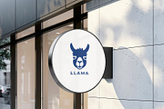 Minimalist Blue Llama Logo, a Branding & Logo Template by HueNestify (Thumbnail 2 of 2)