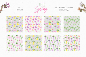 Hello Spring Watercolor Collection