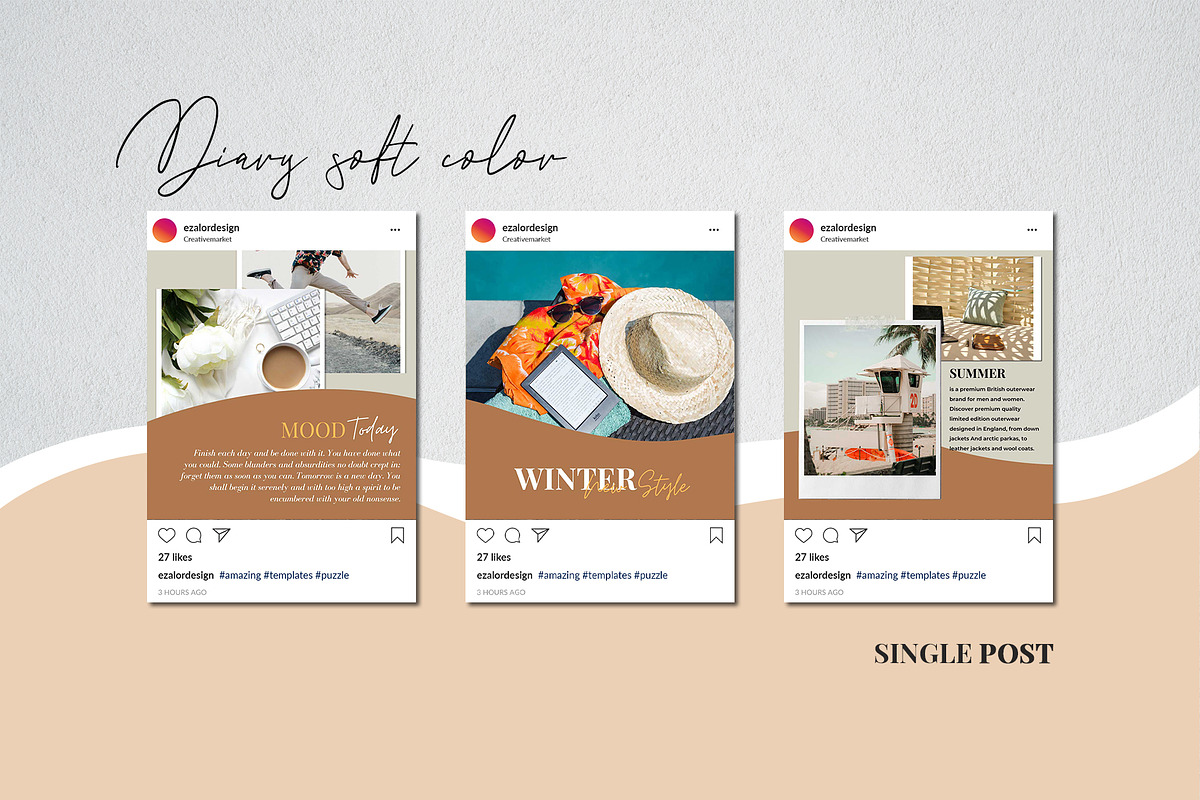 Diary Puzzle, a Social Media Template by Analogi Studio (Photo 8 of 12)