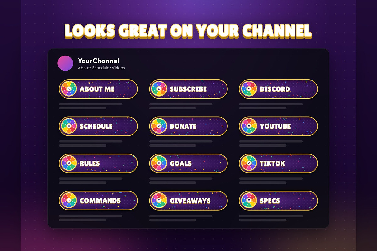 Fortune Wheel Twitch & Kick Panels, an Object Graphic by Gear Store (Photo 5 of 7)