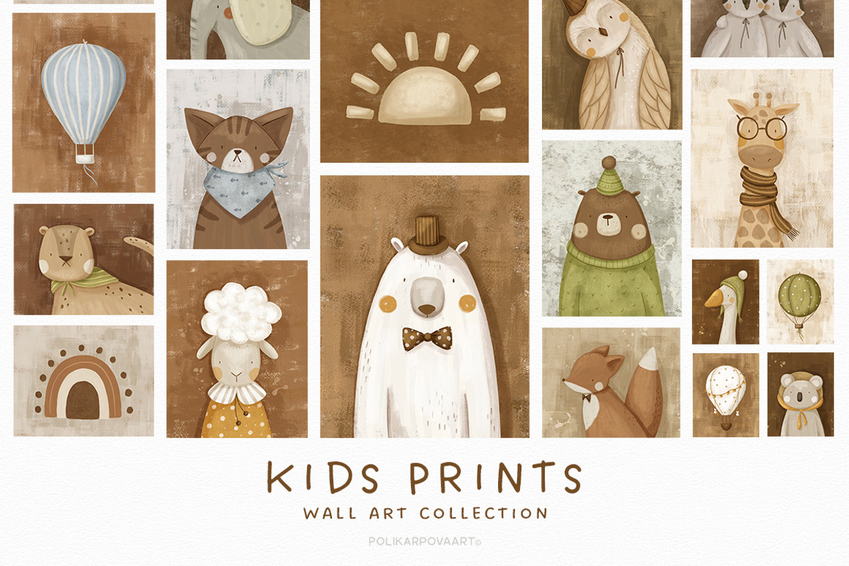 Kids Bundle - graphic collections, an Animal Illustration by polikarpovaart (Photo 16 of 16)