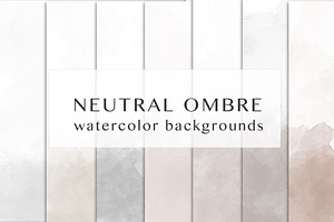 Neutral Ombre Watercolor