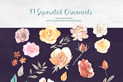 Watercolor Clipart - Reminiscence, a Decorative Illustration by BMACHINA Labs. (Thumbnail 10 of 13)
