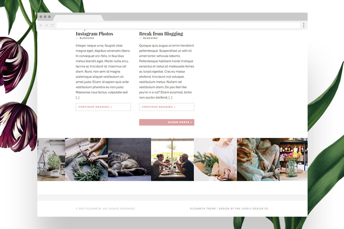 Elizabeth - Responsive WordPress, a WordPress Template by Anna Moore (Photo 2 of 3)