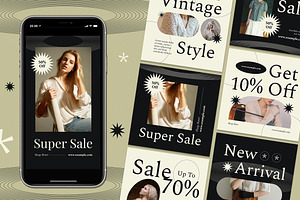 Elegant Fashion Sale Instagram Set, a Social Media Template by Aiyari Graphic