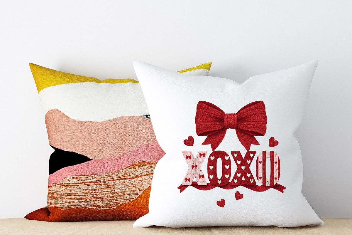 Chunky Crochet XOXO PNG, Knitted Bow, an Illustration by DreamArtGraphic (Photo 4 of 6)