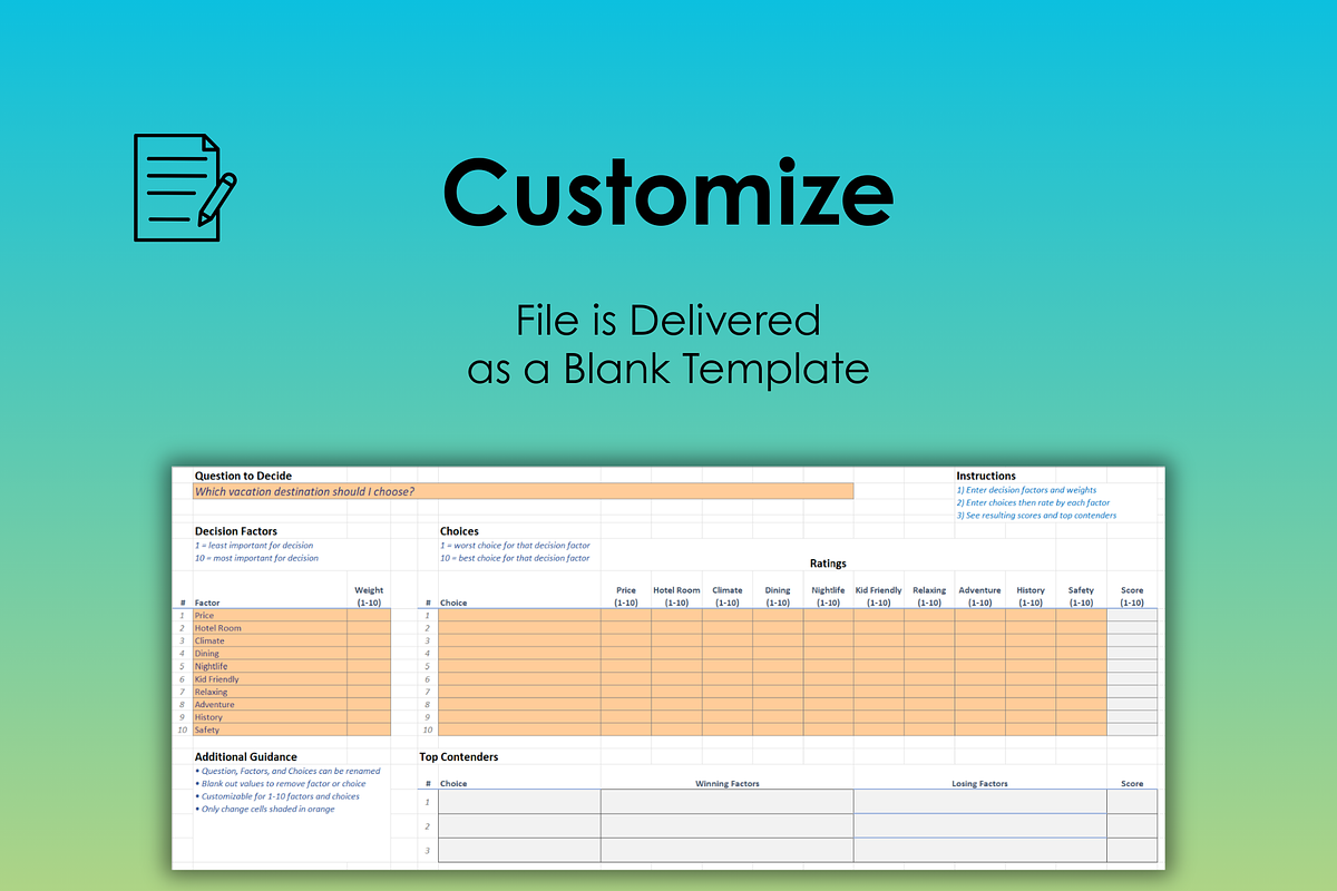 Vacation Decision Helper preview 6