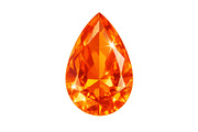 Pear shaped orange faceted gemstone, an Object Illustration by ZinetroN (Thumbnail 1 of 3)