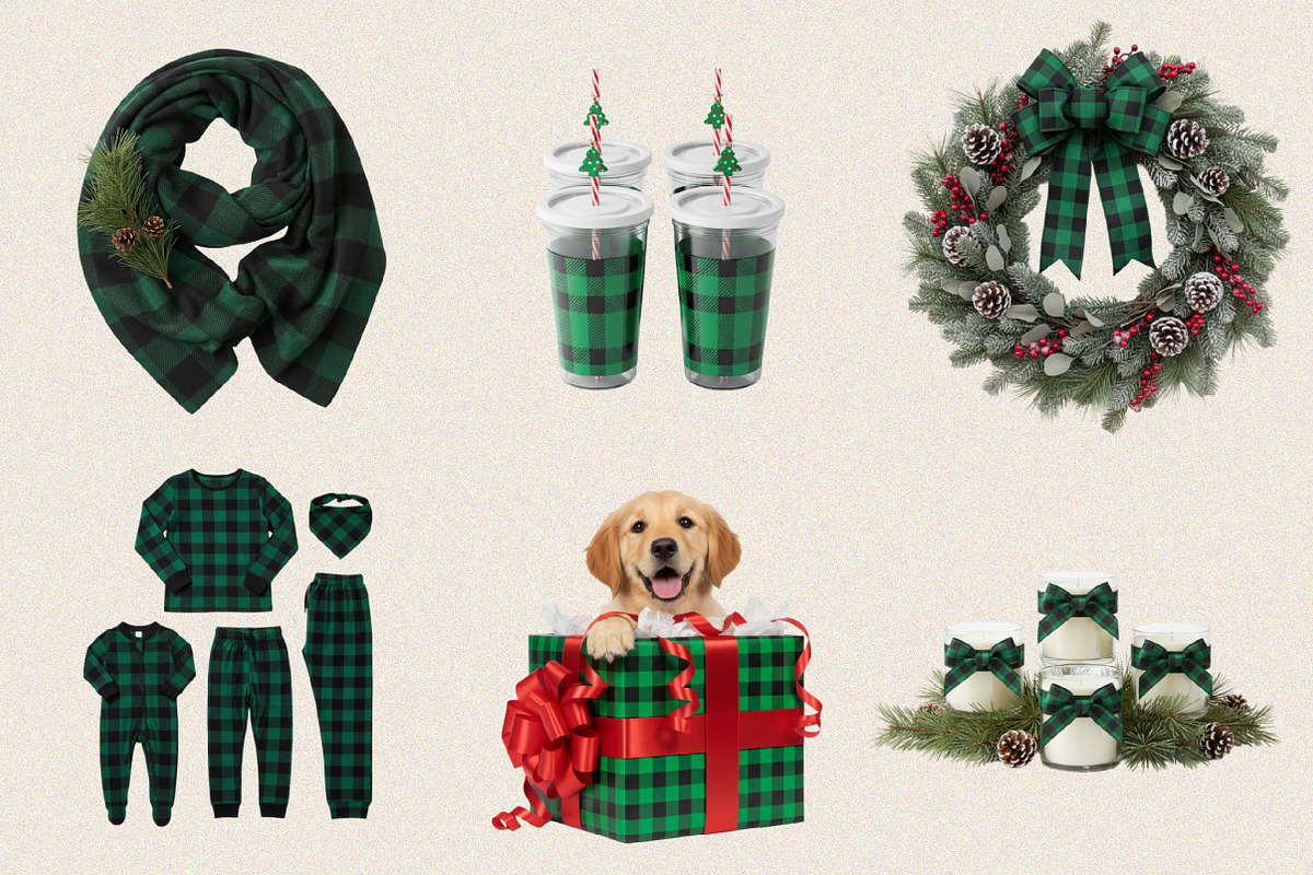 Green Buffalo Plaid Christmas Clipar, an Illustration by SVGArt (Photo 3 of 8)