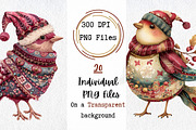 Watercolor Whimsical Birds Clipart, an Illustration by NiiiNArt (Thumbnail 4 of 6)