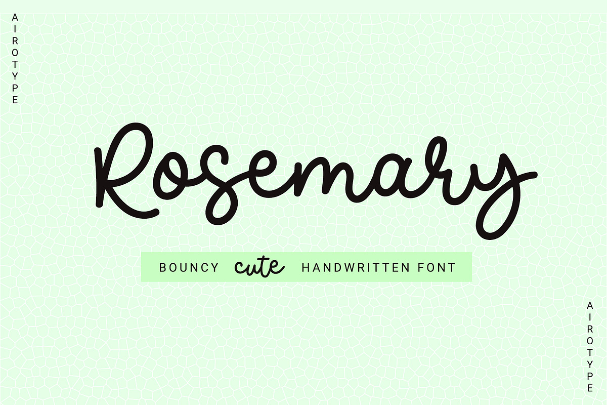 Rosemary - Cute Monoline Font, a Script Font by Airotype (Photo 1 of 9)