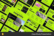 Green Neon Case study GSlides PPoint, a Presentation Template by Fit-tee (Thumbnail 1 of 2)
