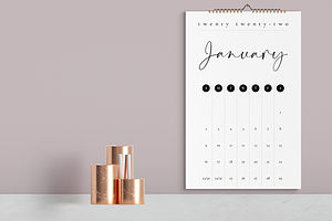 Minimal Elegant Wall Calendar 2022