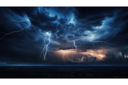 lightning weather sky background ai, a Nature Photo by pikepicture