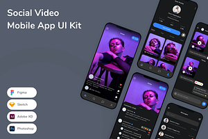 Social Video Mobile App UI Kit