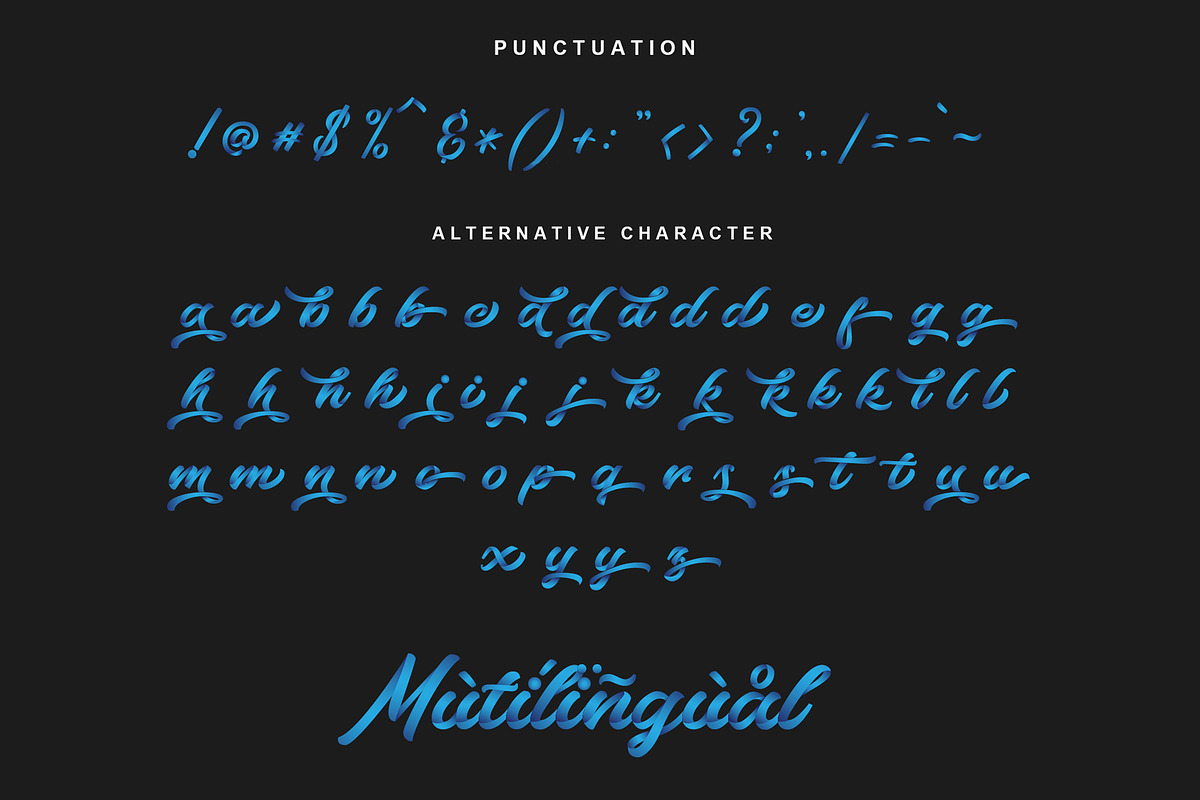 Bluesky OpentypeSVG Font preview 8