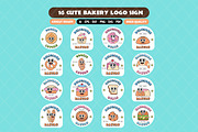 Set of retro bakery shop logo sign, a Branding & Logo Template by Guavanaboy (Thumbnail 1 of 3)