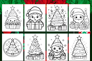 150 Merry Christmas Coloring Pages, a Seasonal Illustration by Coco Bloom (Thumbnail 2 of 3)