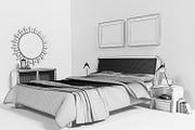 Malaga bedroom set, a Furniture 3D Model by inDahouze (Thumbnail 5 of 7)