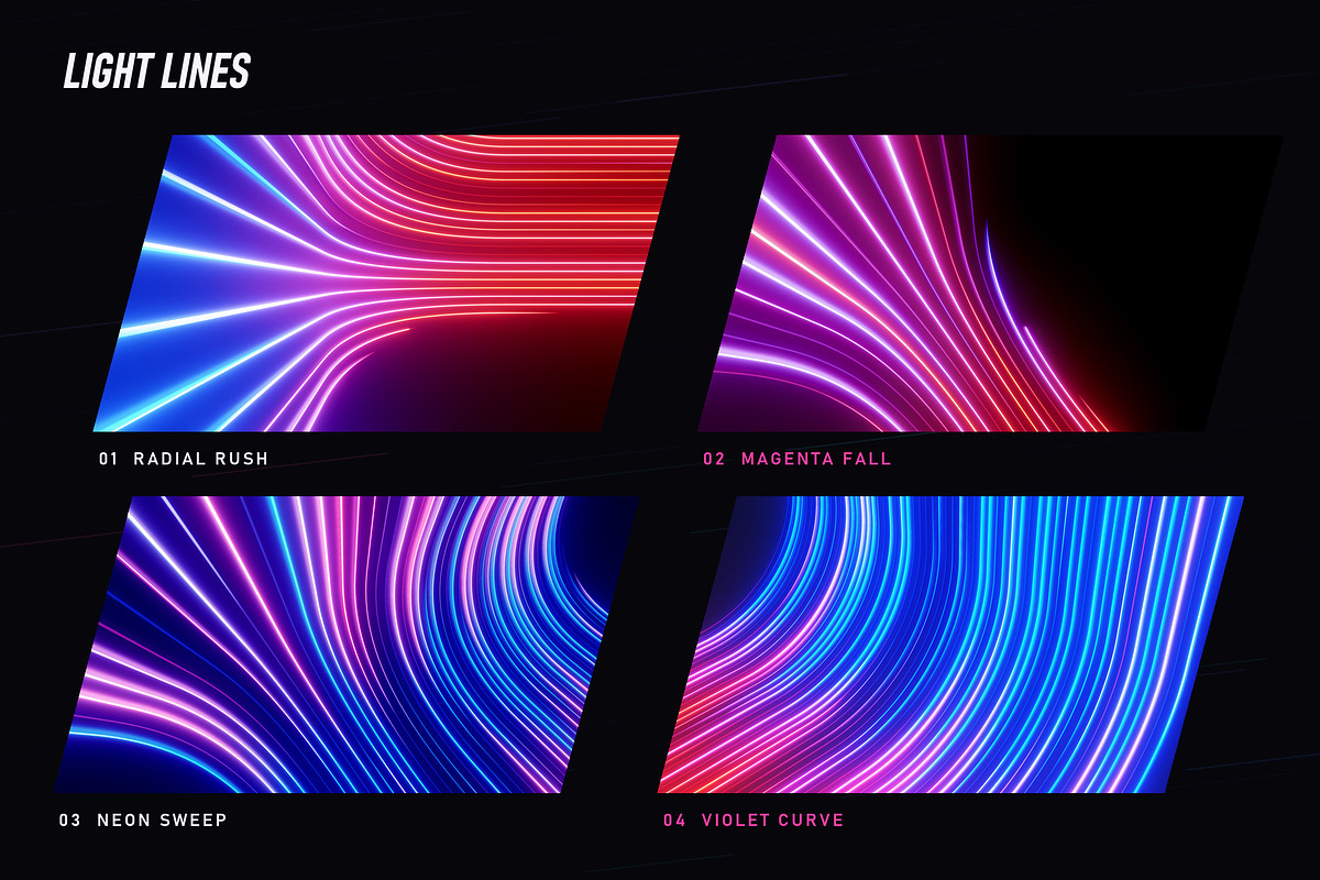 Neon Velocity - 12 JPG Backgrounds, a Background Graphic by Photocreo Michal Bednarek (Photo 2 of 6)