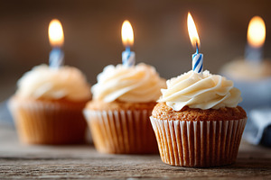 Delicious vanilla cupcakes with, a Food & Drink Photo by MistyDay