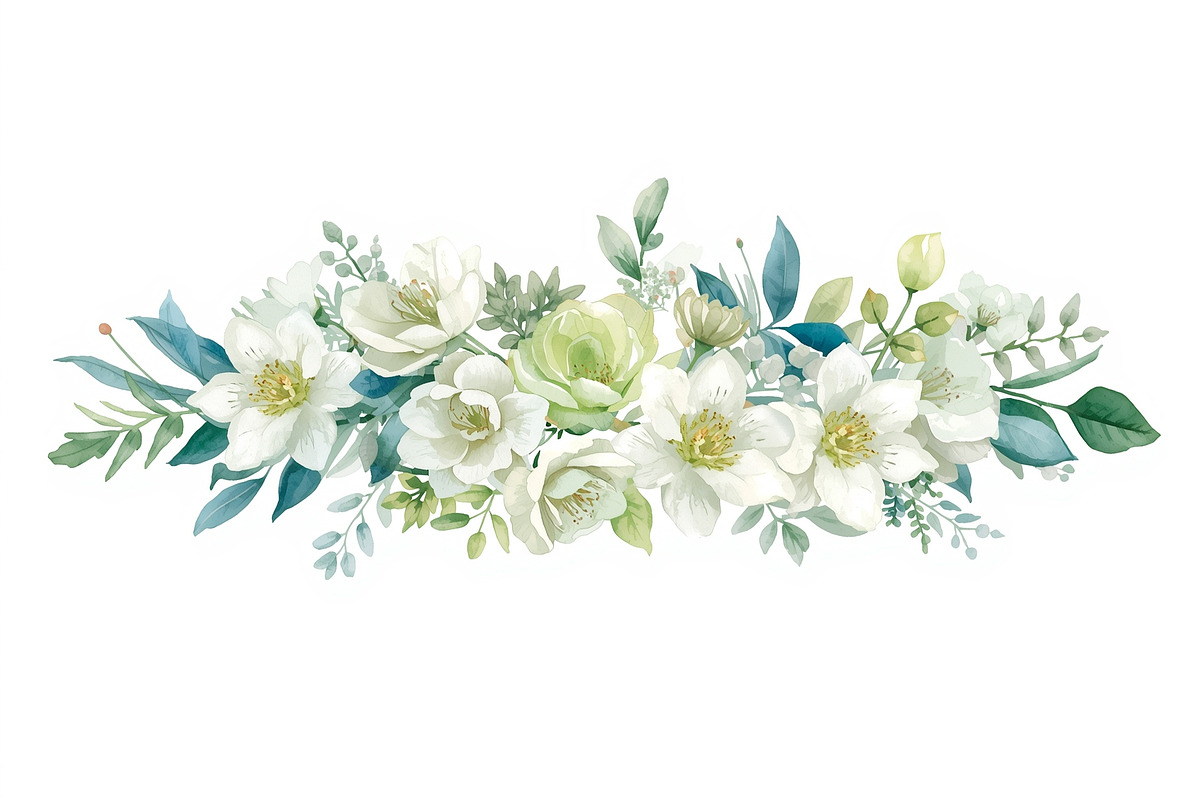 Soft White Floral Bundle, an Illustration by balal (Photo 3 of 10)