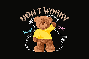 Don't Worry Cute Brown Bear Doll