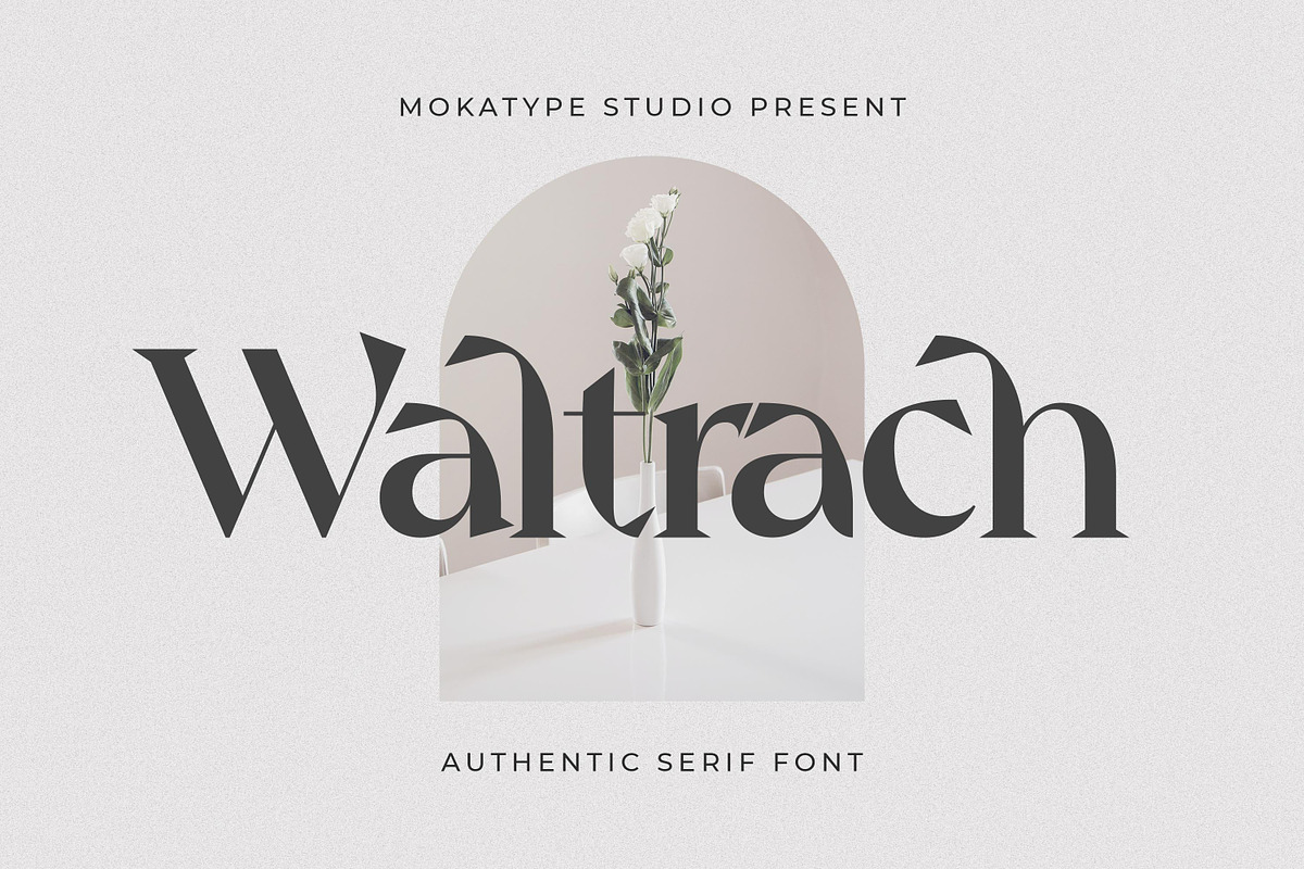 Waltrach -  Authentic Serif, a Serif Font by Mokatype Studio (Photo 1 of 10)