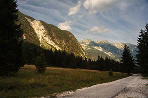 Sun rays or god rays over the Julian Alps in Slovenia, a Nature Photo by Bepslabor