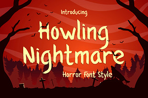 Howling Nightmare - Horror Font Styl, a Sans Serif Font by Typefactoryco