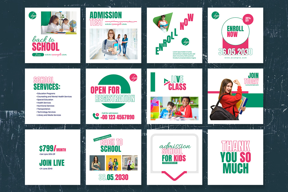 Back To School Post Design, a Social Media Template by MightyDesign (Photo 1 of 6)
