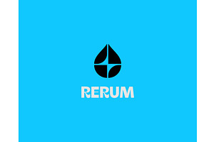 Abstract logo of drop and star, a Templates & Theme by Himalia1