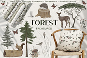 Watercolor Forest Collection, a Decorative Illustration by ApetekMarket (Thumbnail 1 of 14)