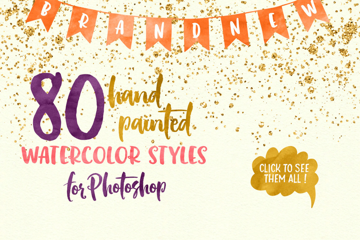 (PS) Watercolor and Metallic Box preview 3