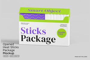 Opened Heat Sticks Package Mockup